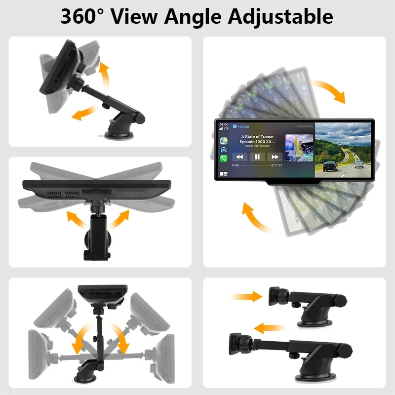 Jansite™ 10.26″ Smart Car Display with 4K Front & Rear Recording - Image 3
