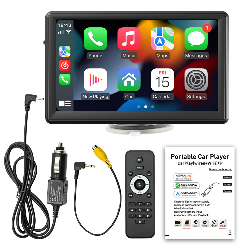 DriveHub™ Pro - 7 Inch Carplay/AndroidAuto Screen With Rear Cam - Image 4