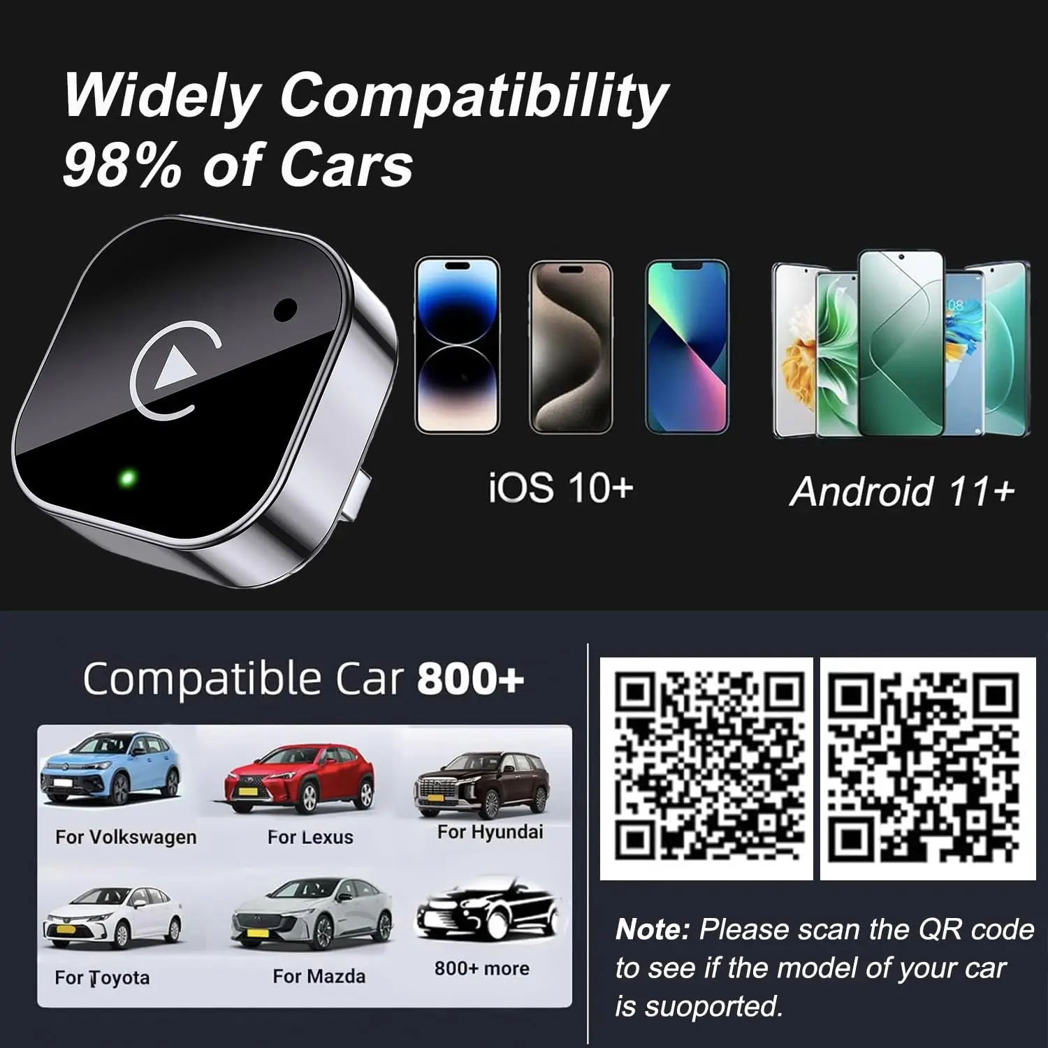 SmartDrive™ USB Wireless CarPlay/AndroidAuto Adapter 2025 - Image 6