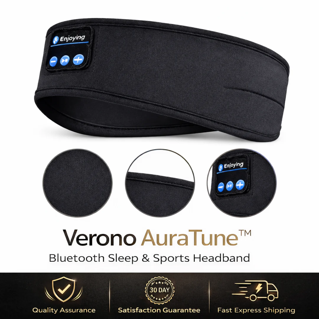 Verono AuraTune™ Bluetooth Sleep & Sports Headband - Image 5