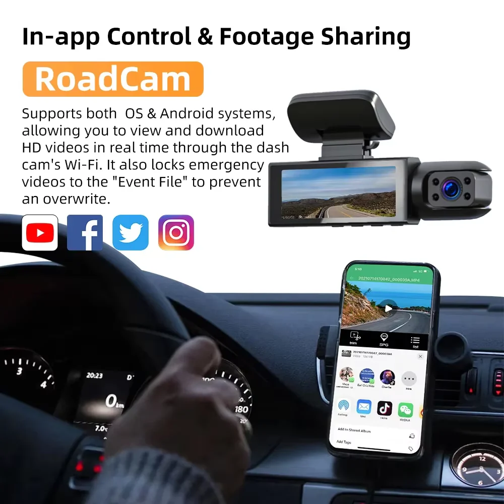 VisionX™ Dual Lens Smart Dash Cam - Image 4